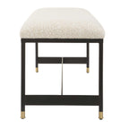Halston Upholstered White Bench