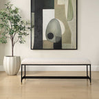 Halston Upholstered White Bench