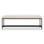 Halston Upholstered White Bench