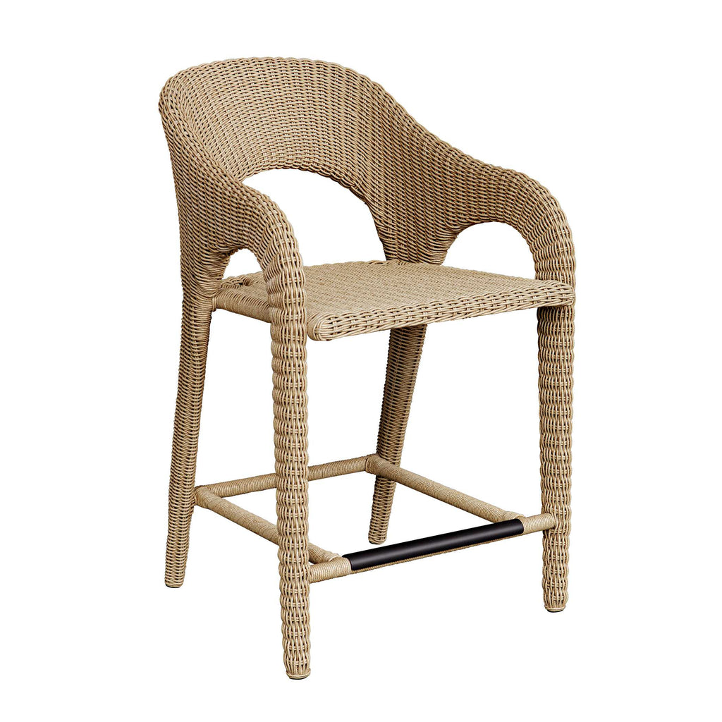 Kavali Outdoor Wicker Counter Stool