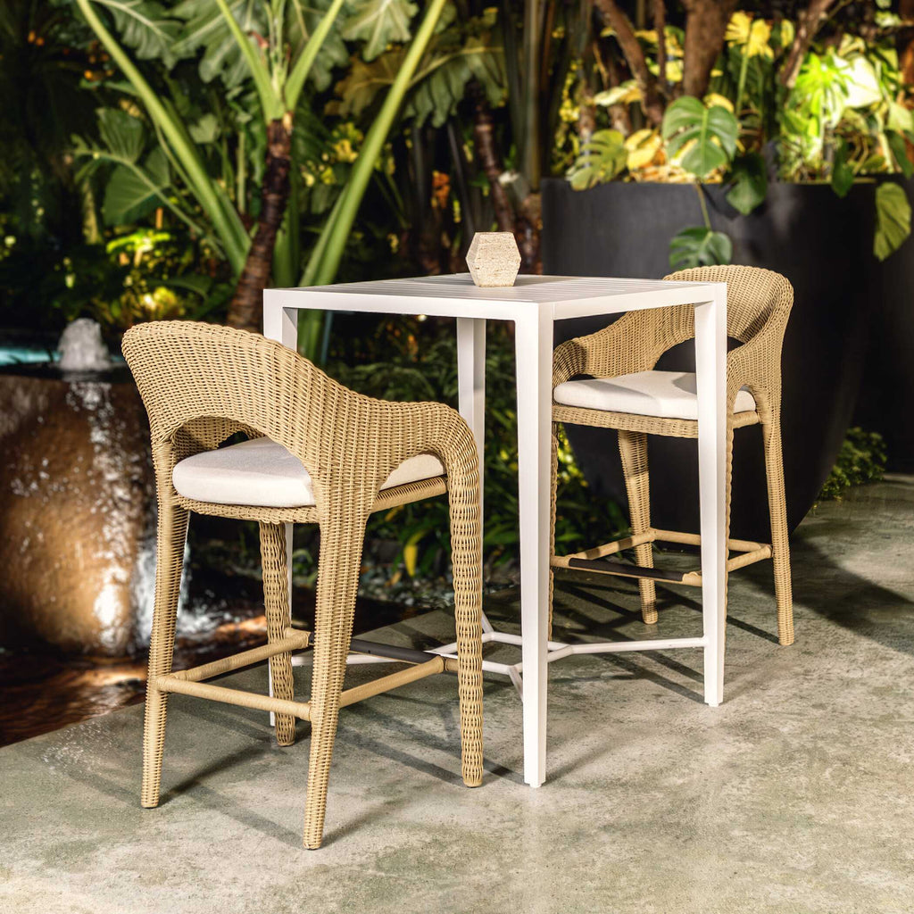 Kavali Outdoor Wicker Counter Stool