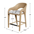 Kavali Outdoor Wicker Counter Stool