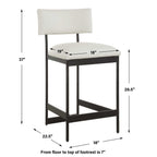 Apsley Black Counter Stool