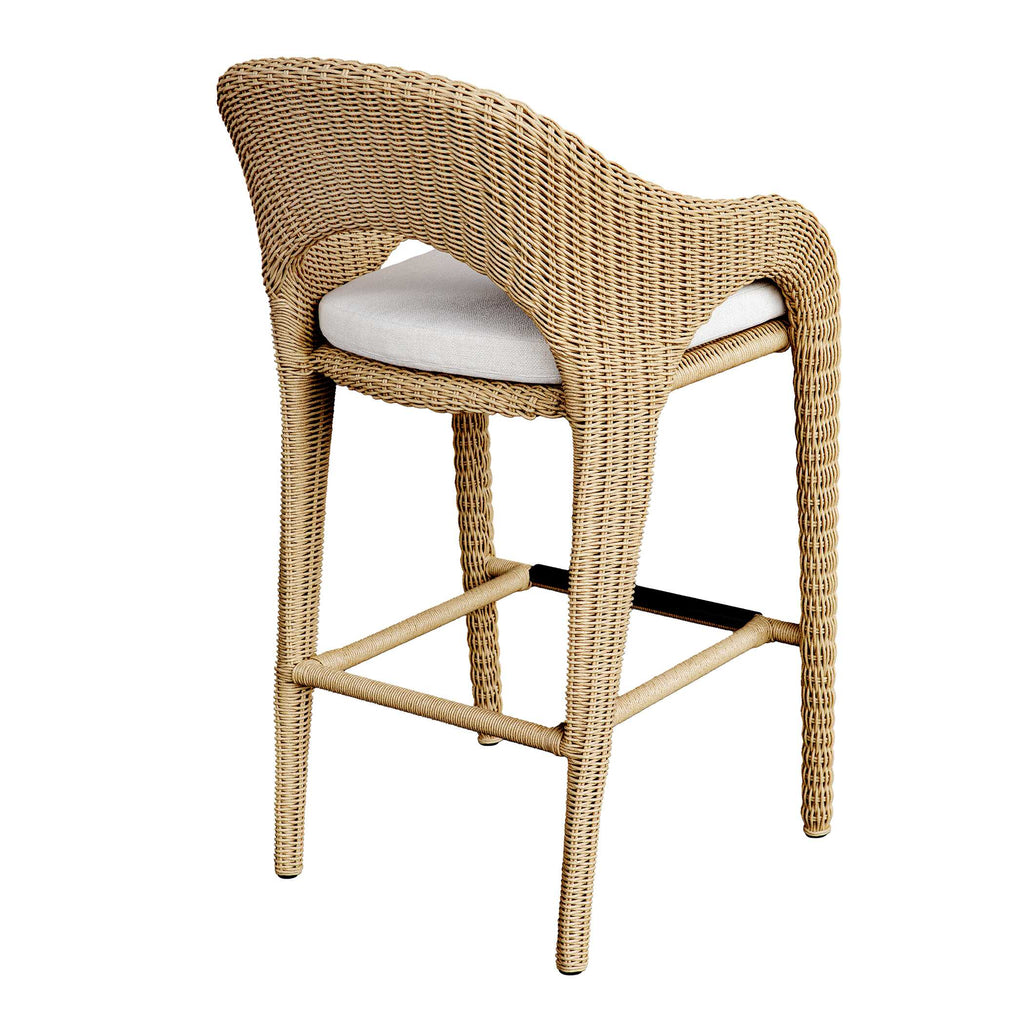 Kavali Outdoor Wicker Barstool