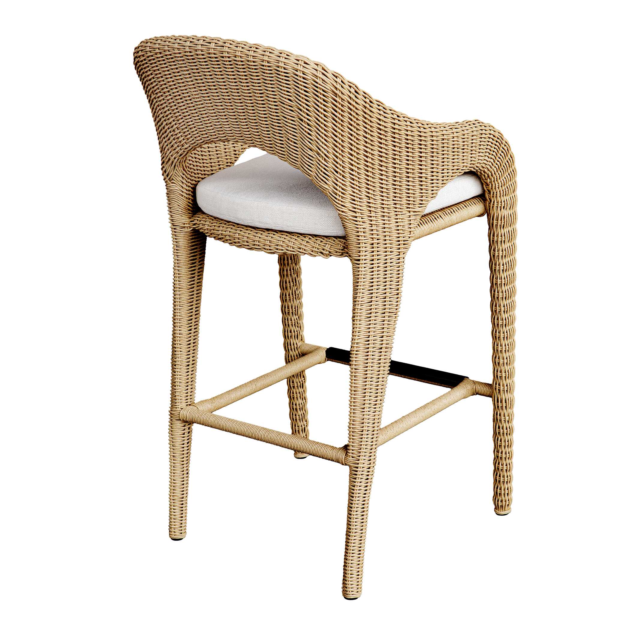 Kavali Outdoor Wicker Barstool