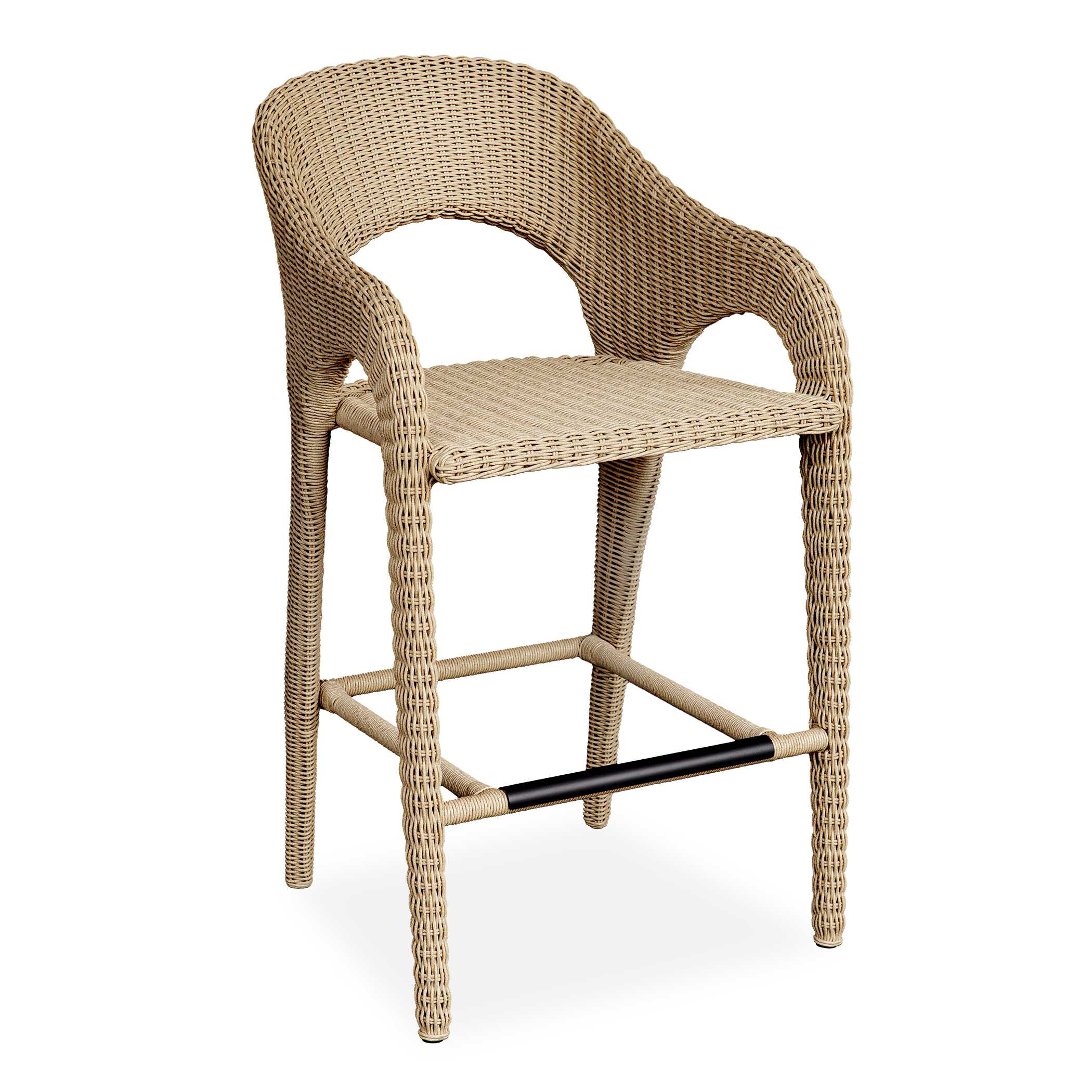 Kavali Outdoor Wicker Barstool
