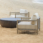 Borneo White Outdoor Lounge Chair