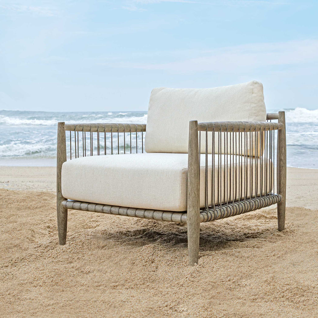Borneo White Outdoor Lounge Chair