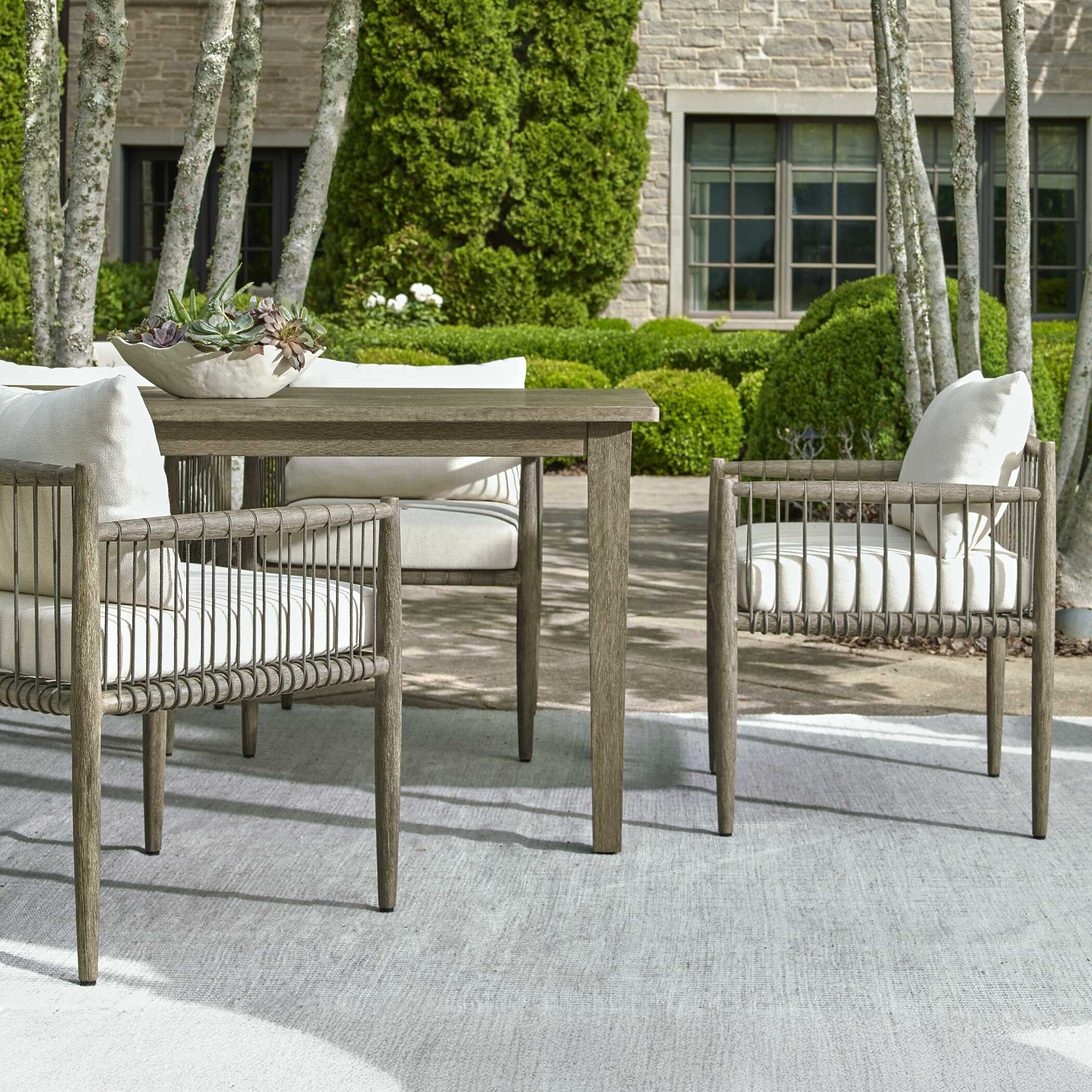 Borneo White Outdoor Dining Chair