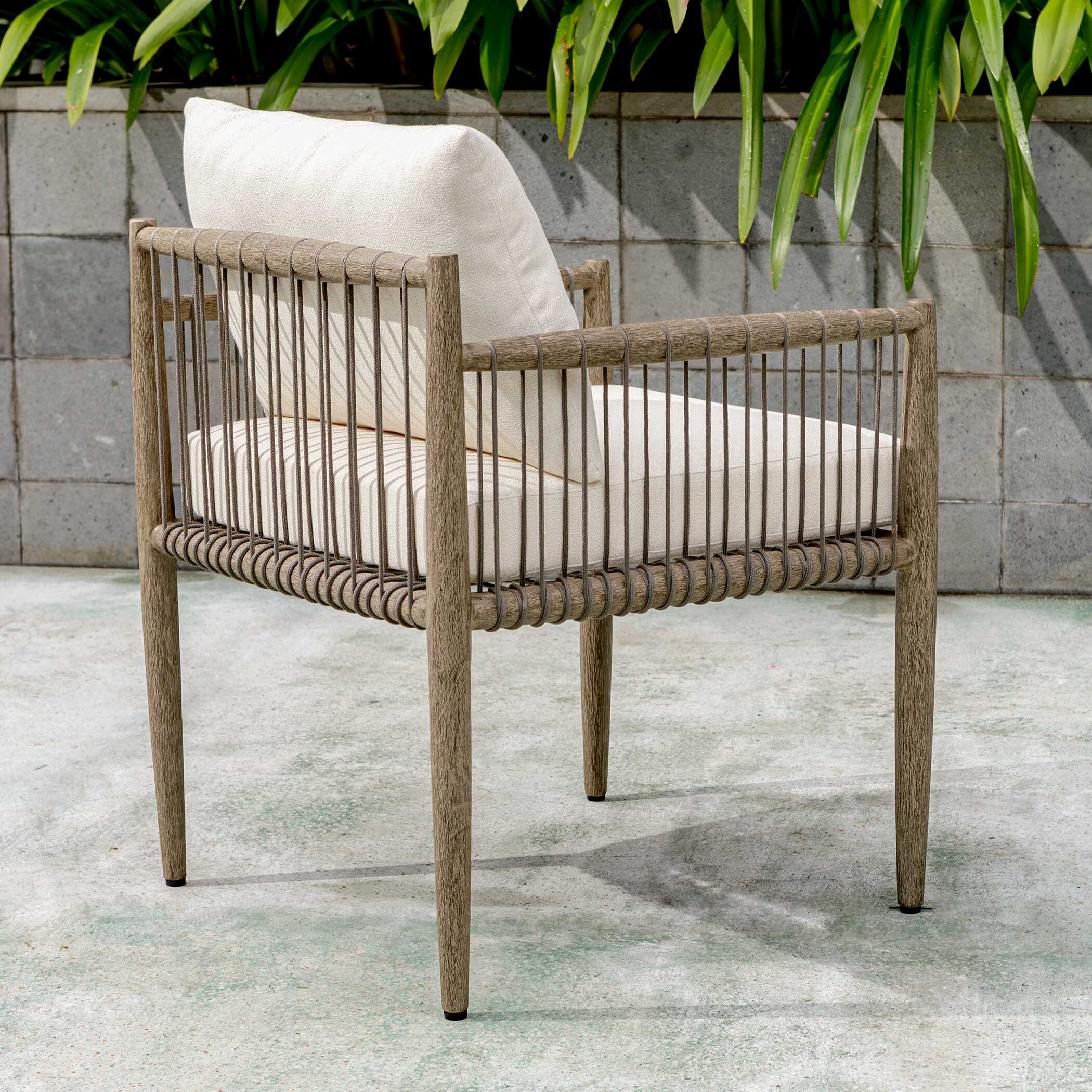 Borneo White Outdoor Dining Chair