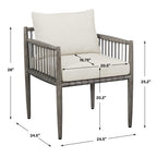 Borneo White Outdoor Dining Chair