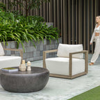 Remsen Outdoor Gray Lounge Chair