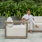 Remsen Outdoor Gray Lounge Chair