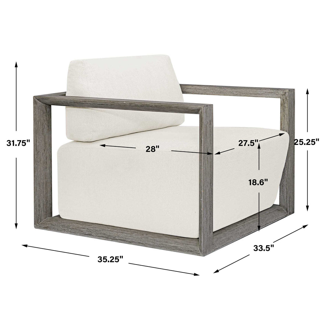 Remsen Outdoor Gray Lounge Chair