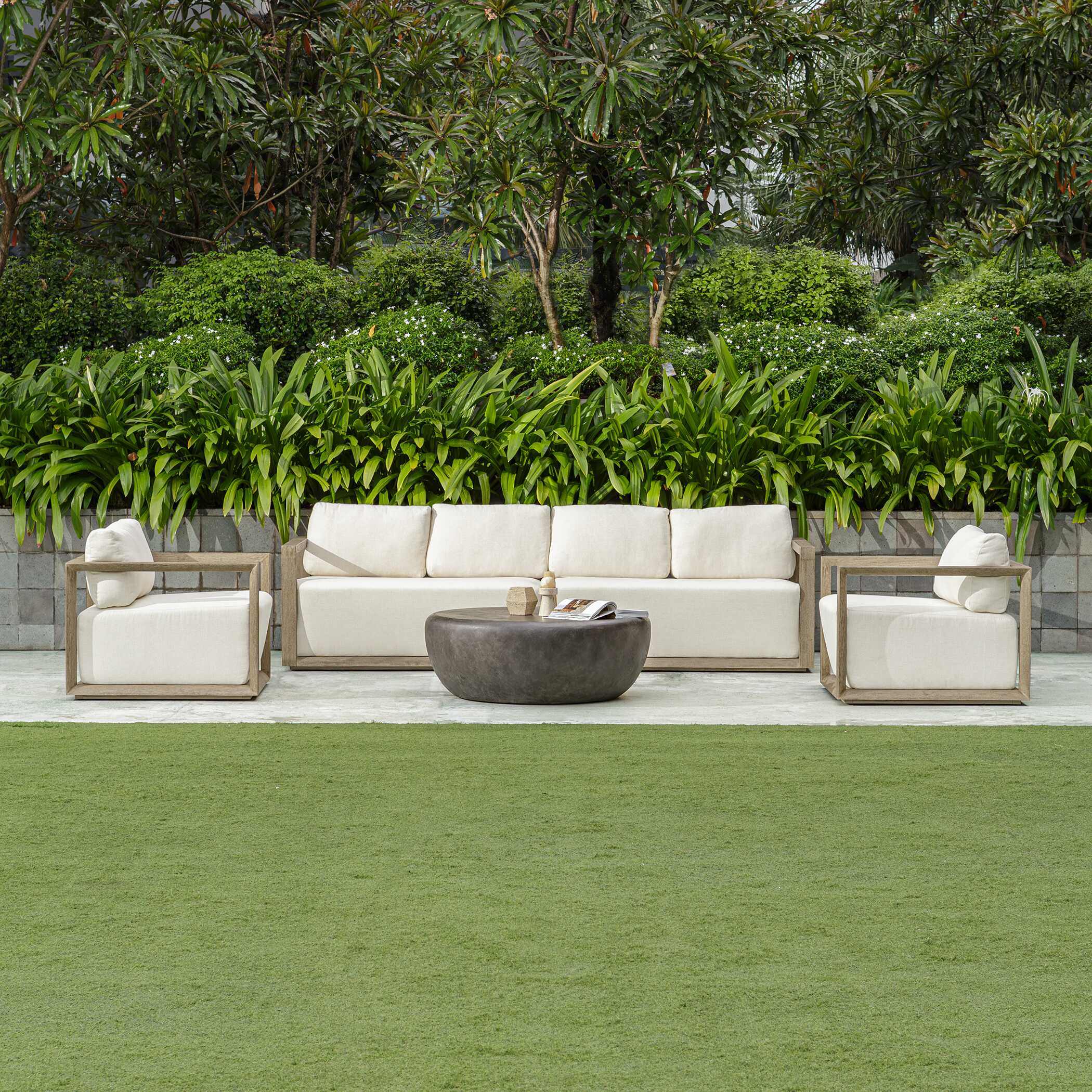 Remsen Outdoor Gray Sofa