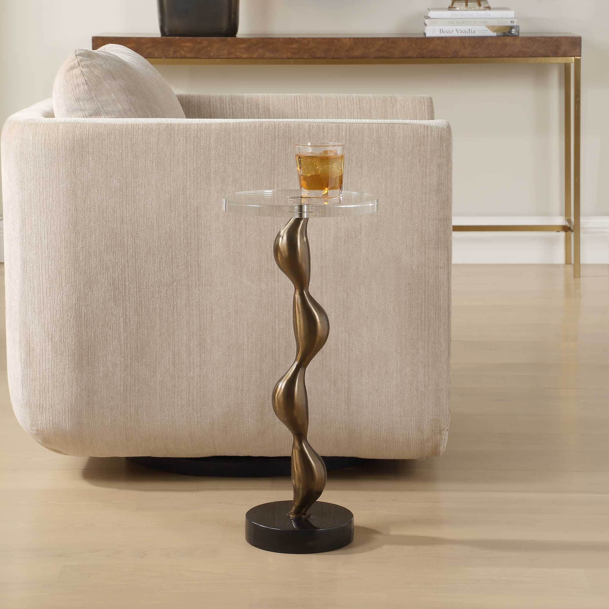 Remolino Bronze Drink Table