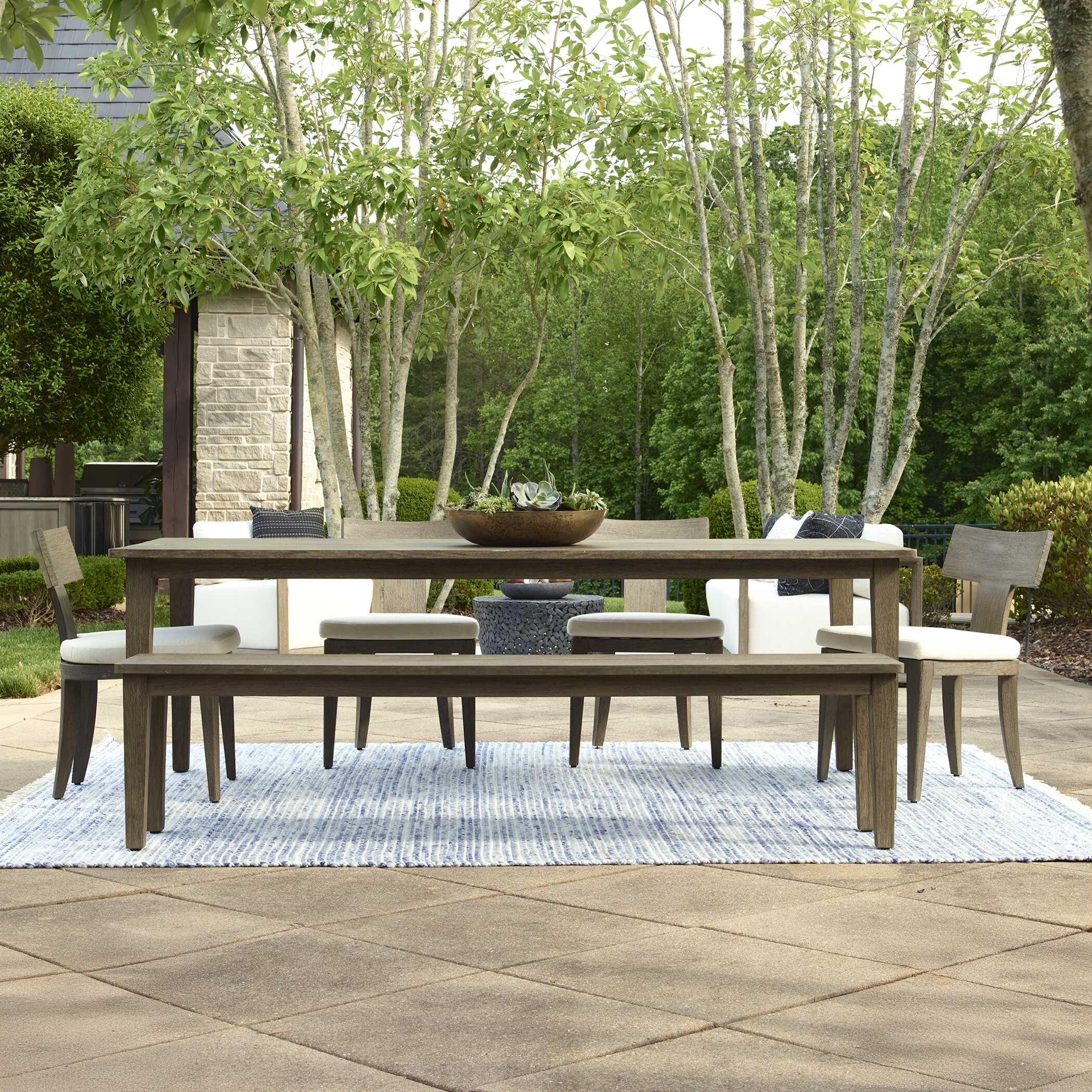 Forsyth Dark Gray Outdoor Dining Table