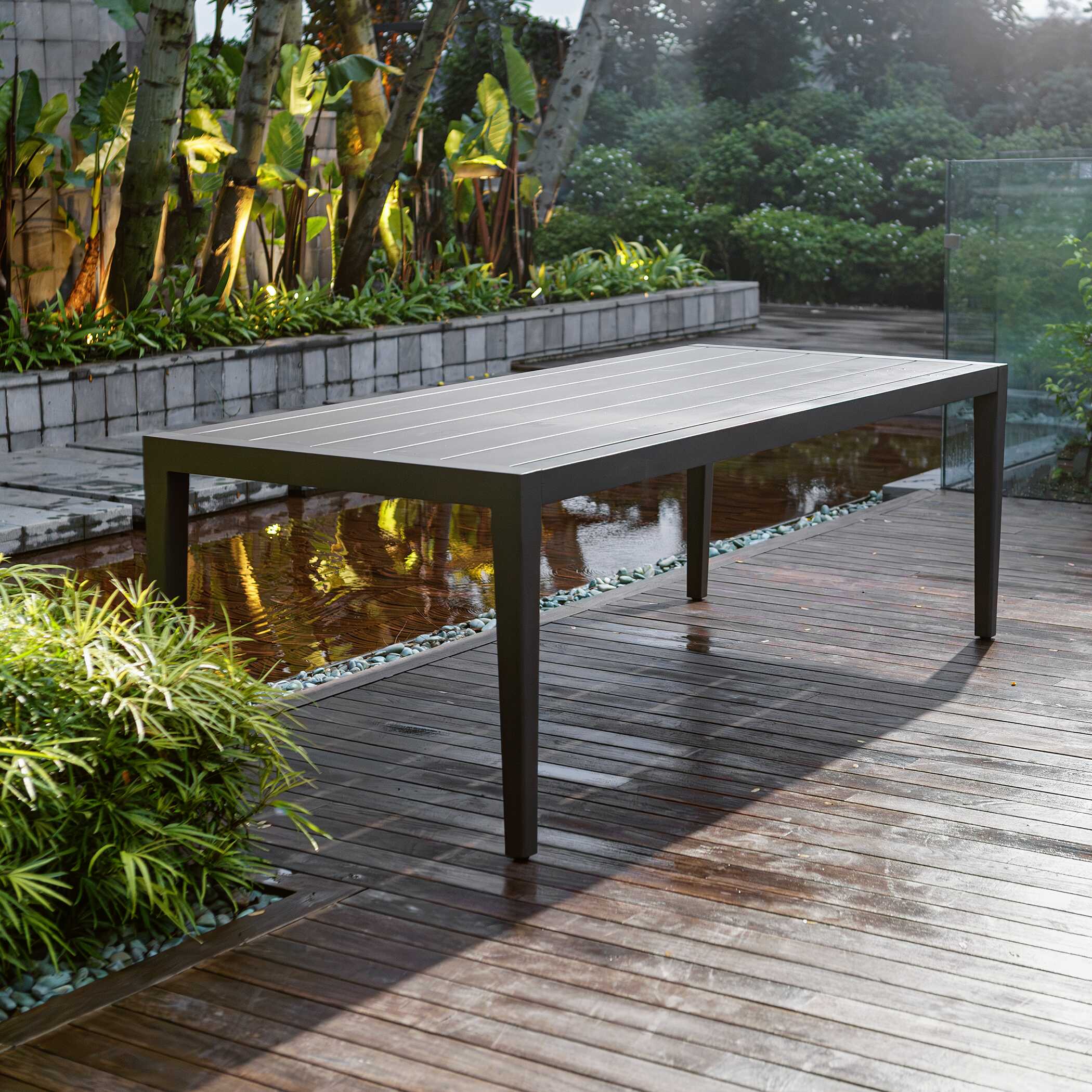 Polanco Outdoor Aluminum Dining Table