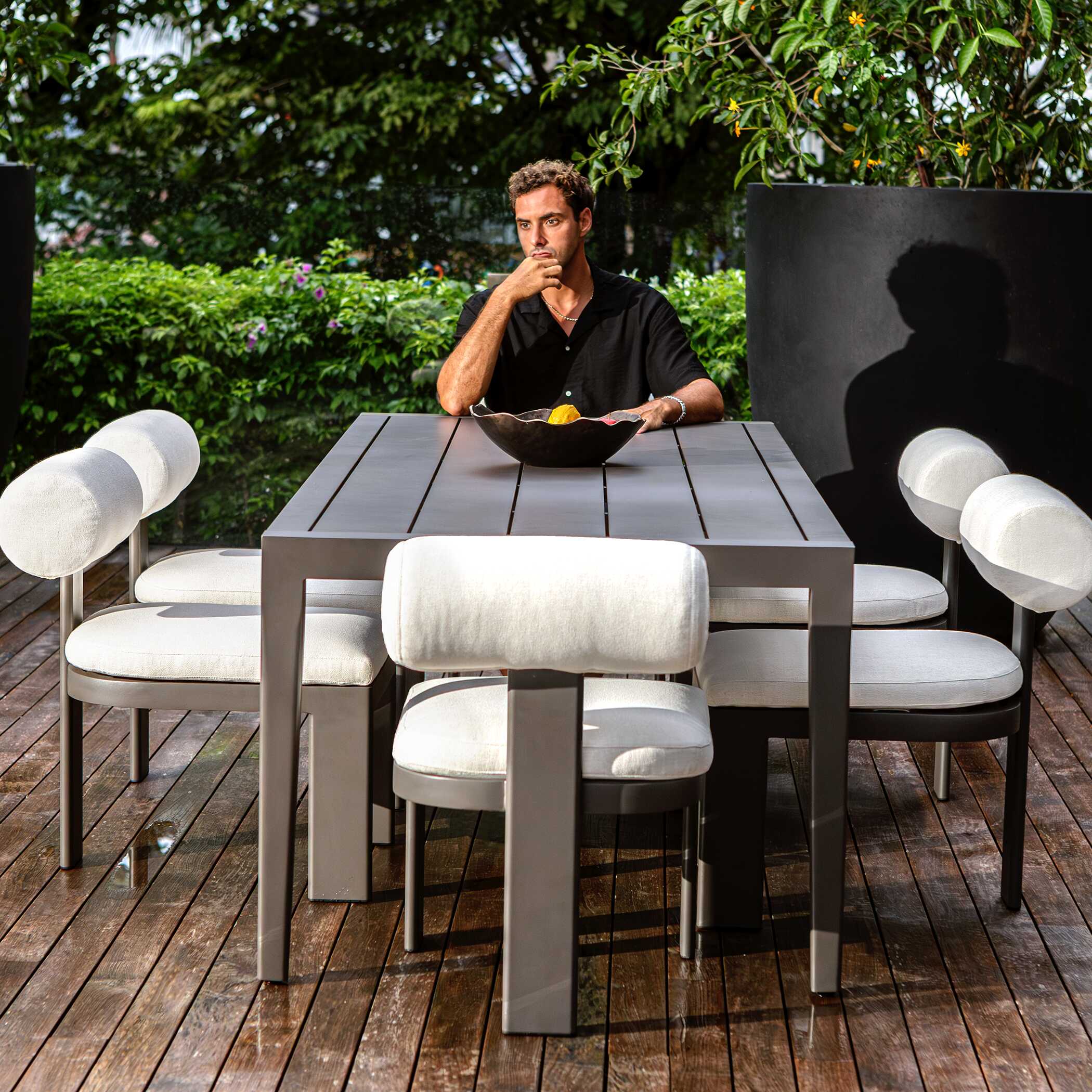 Polanco Outdoor Aluminum Dining Table