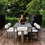 Polanco Outdoor Aluminum Dining Table