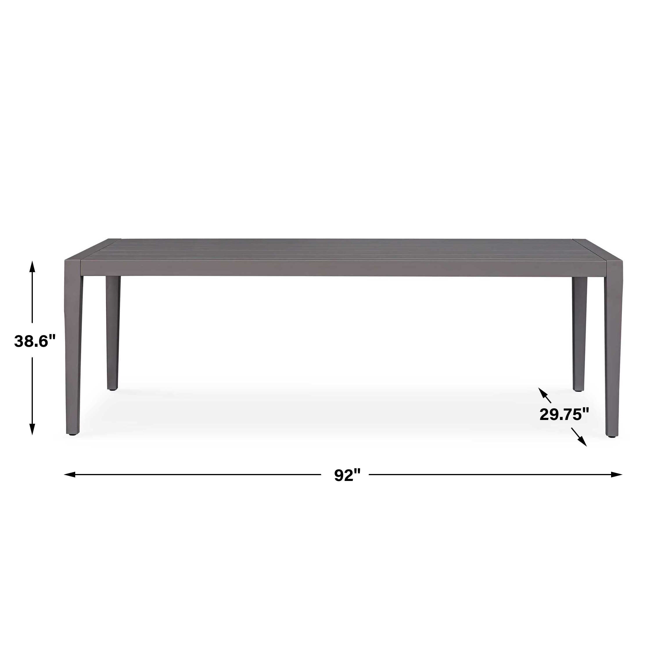 Polanco Outdoor Aluminum Dining Table