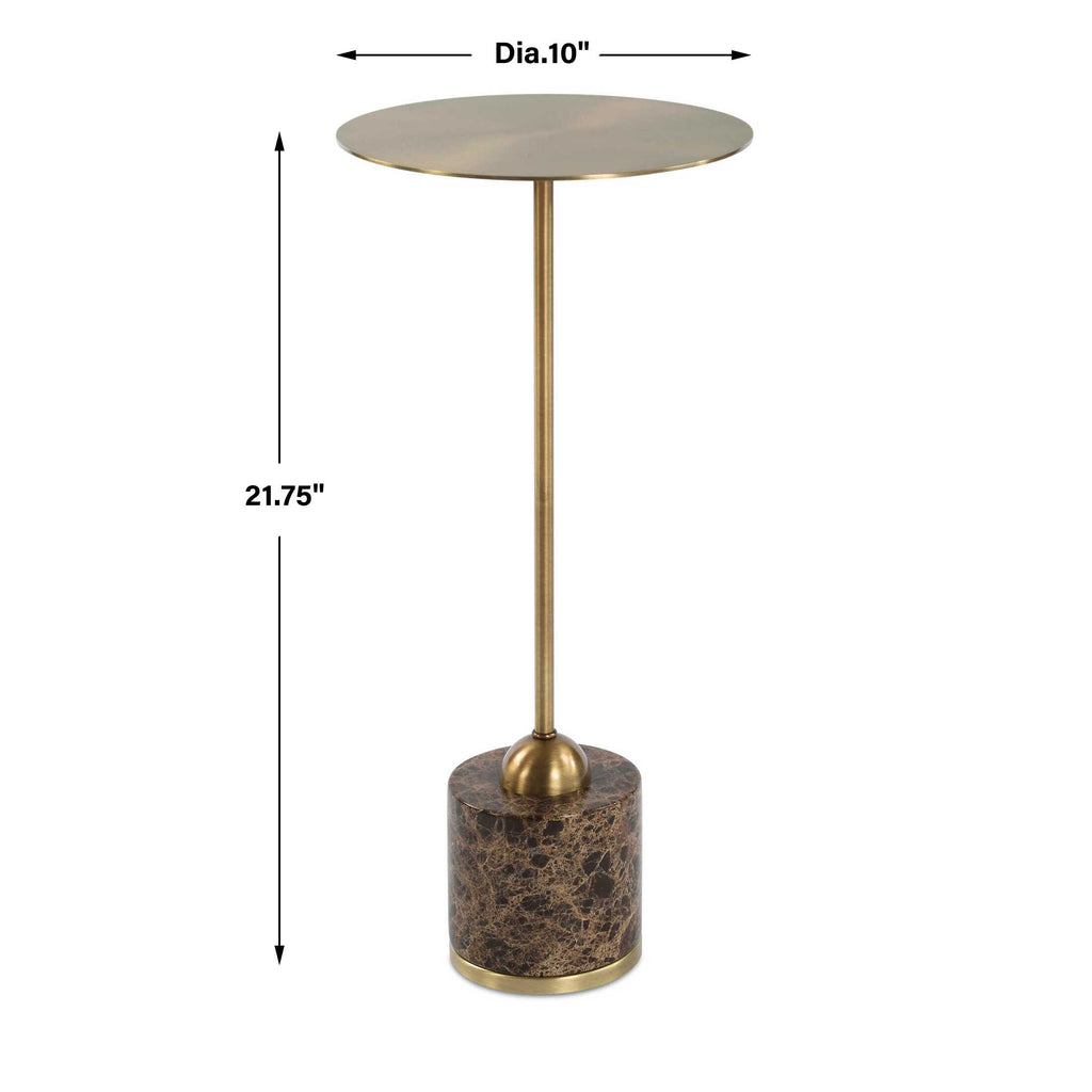 Verlin Brass Drink Table