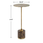 Verlin Brass Drink Table