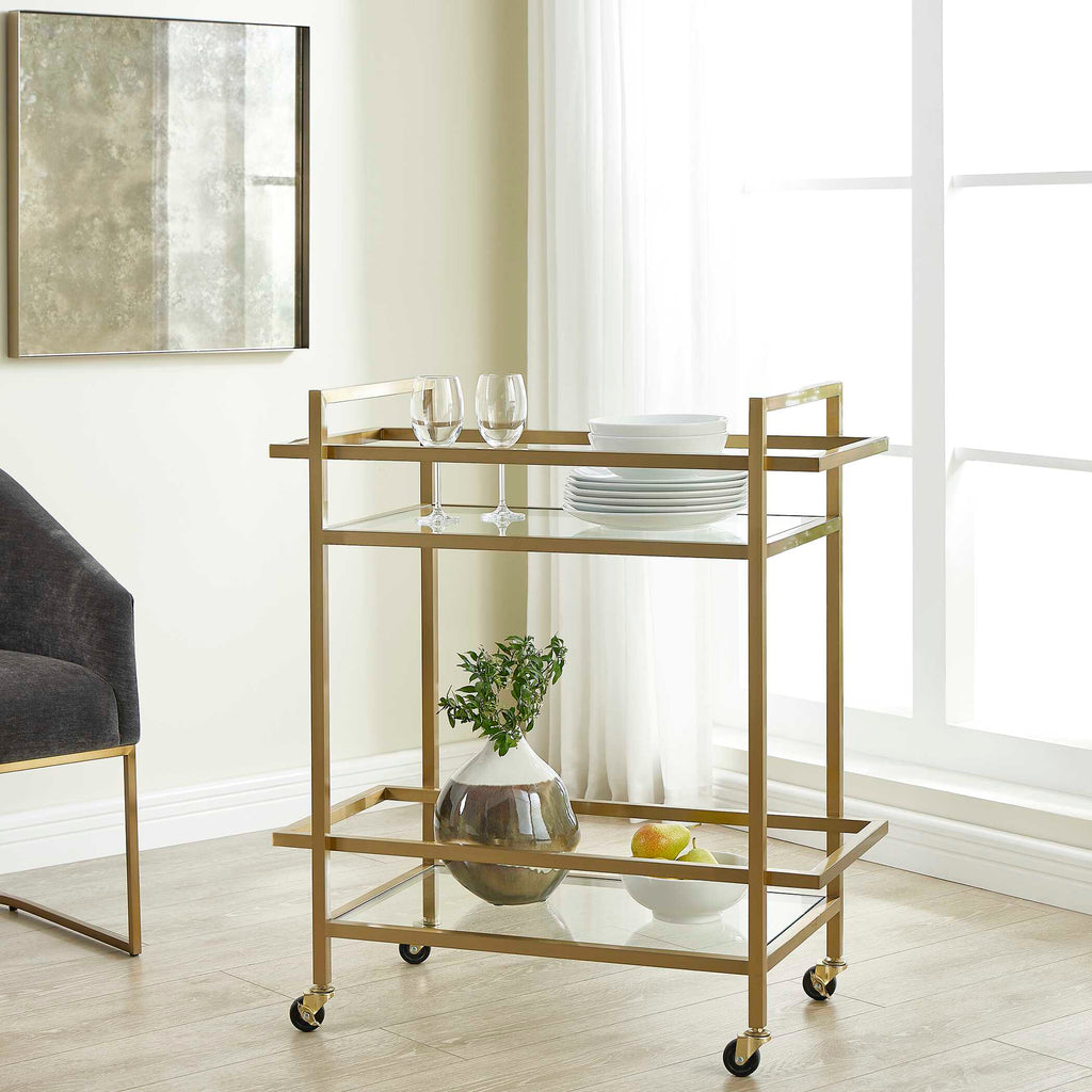Erena Brass Bar Cart