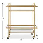 Erena Brass Bar Cart