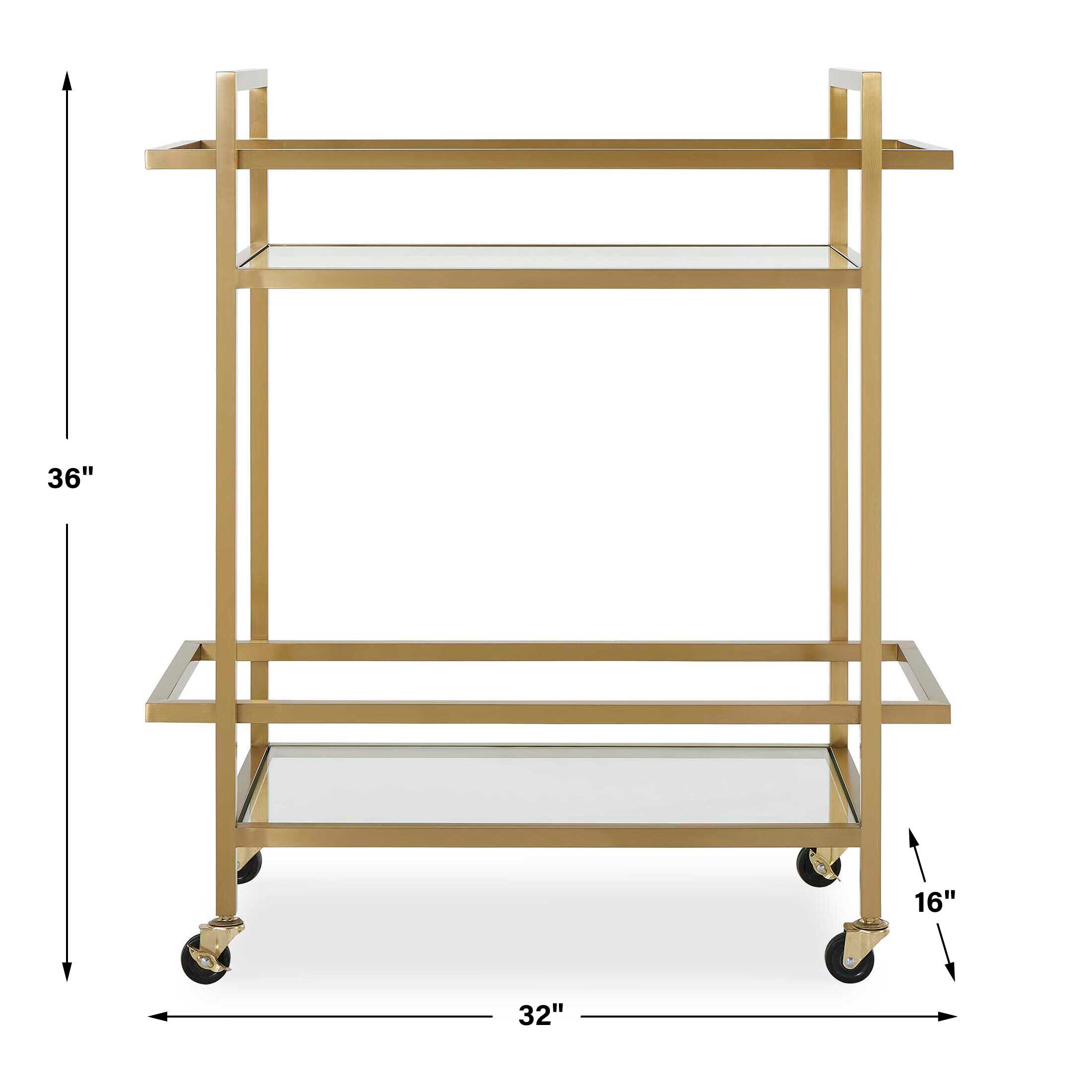 Erena Brass Bar Cart
