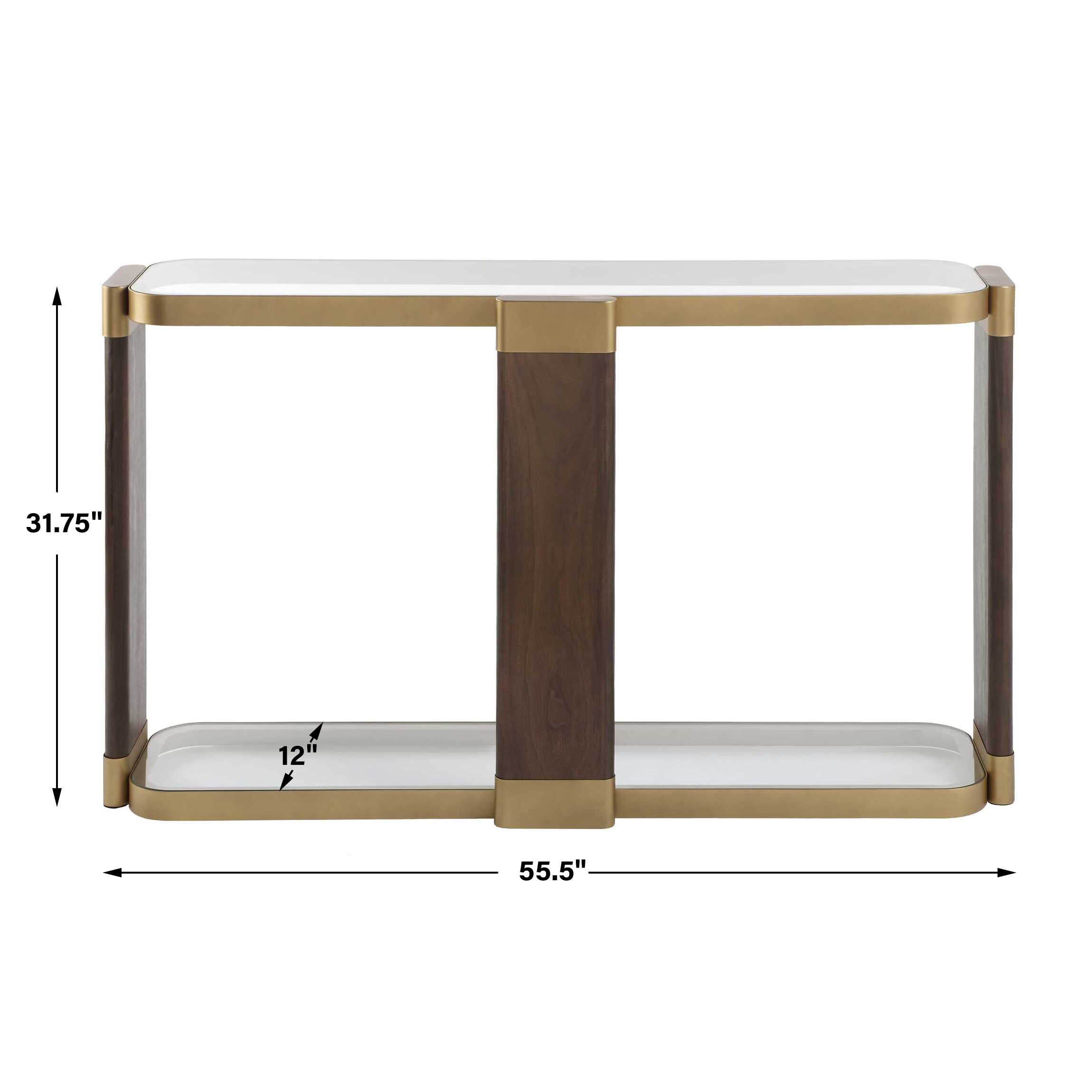 Ryles Glass Console Table