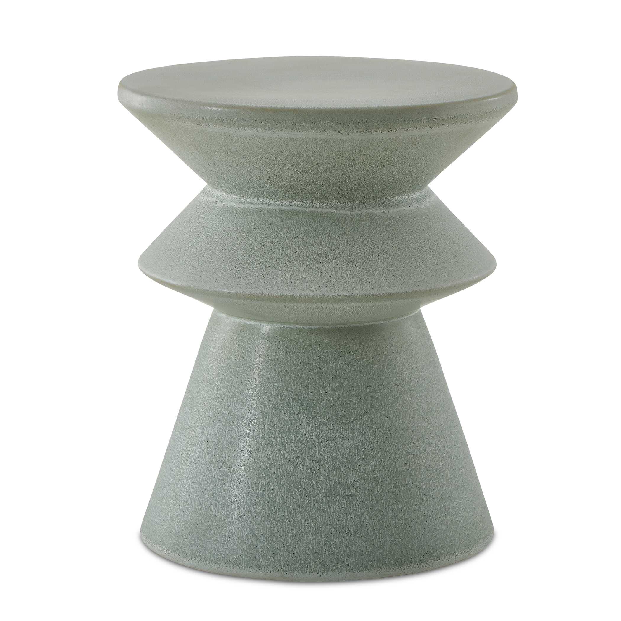 Imogene Seafoam Glaze Garden Stool