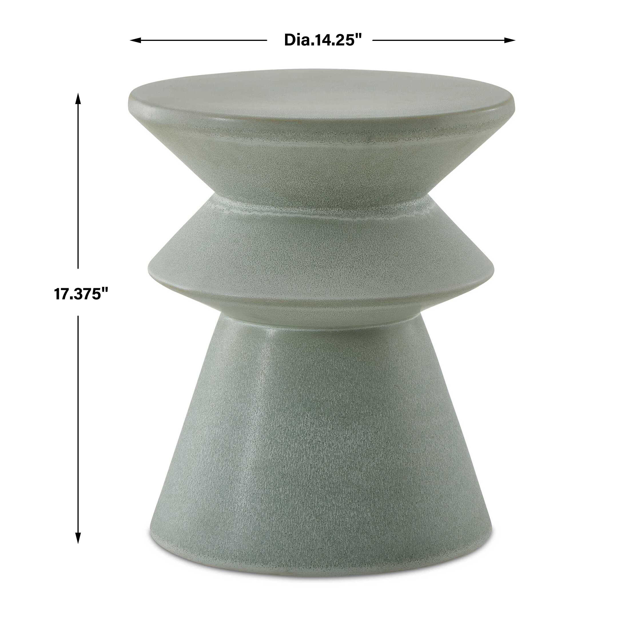 Imogene Seafoam Glaze Garden Stool
