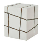Rocklyn White Cube Garden Stool