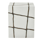 Rocklyn White Cube Garden Stool