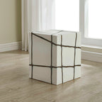 Rocklyn White Cube Garden Stool
