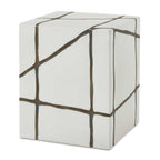 Rocklyn White Cube Garden Stool