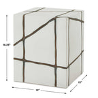 Rocklyn White Cube Garden Stool
