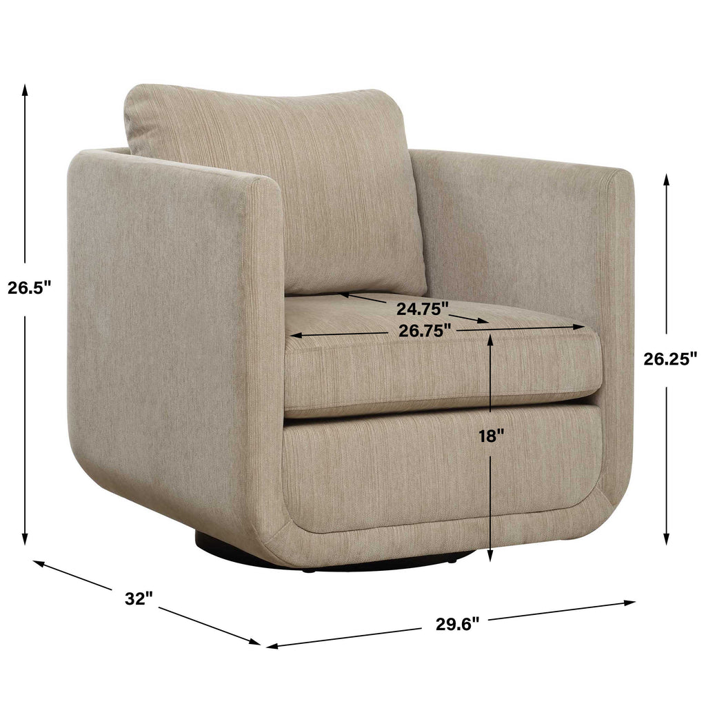 Abound Porcelain Swivel Chair