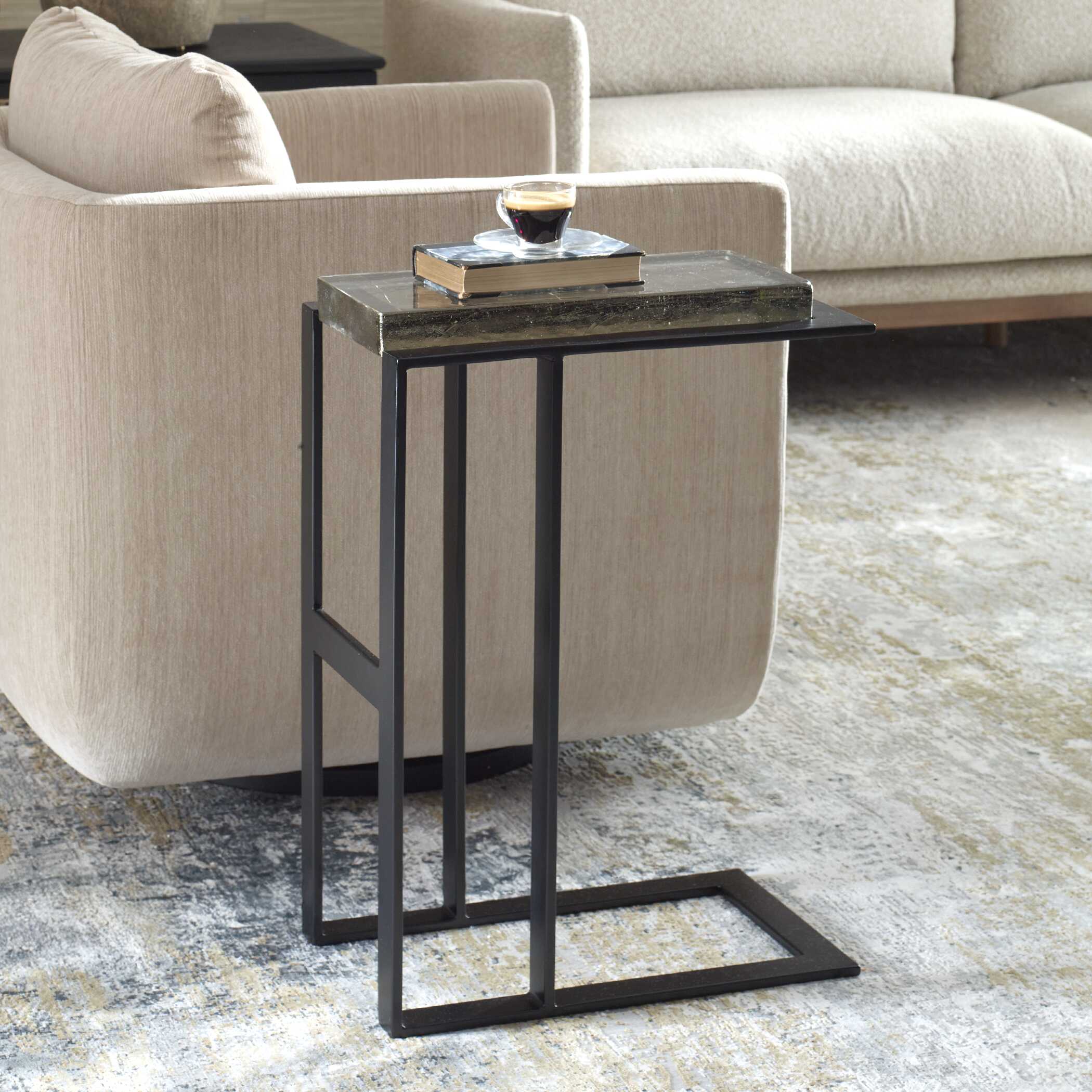 Soma Black Accent Table