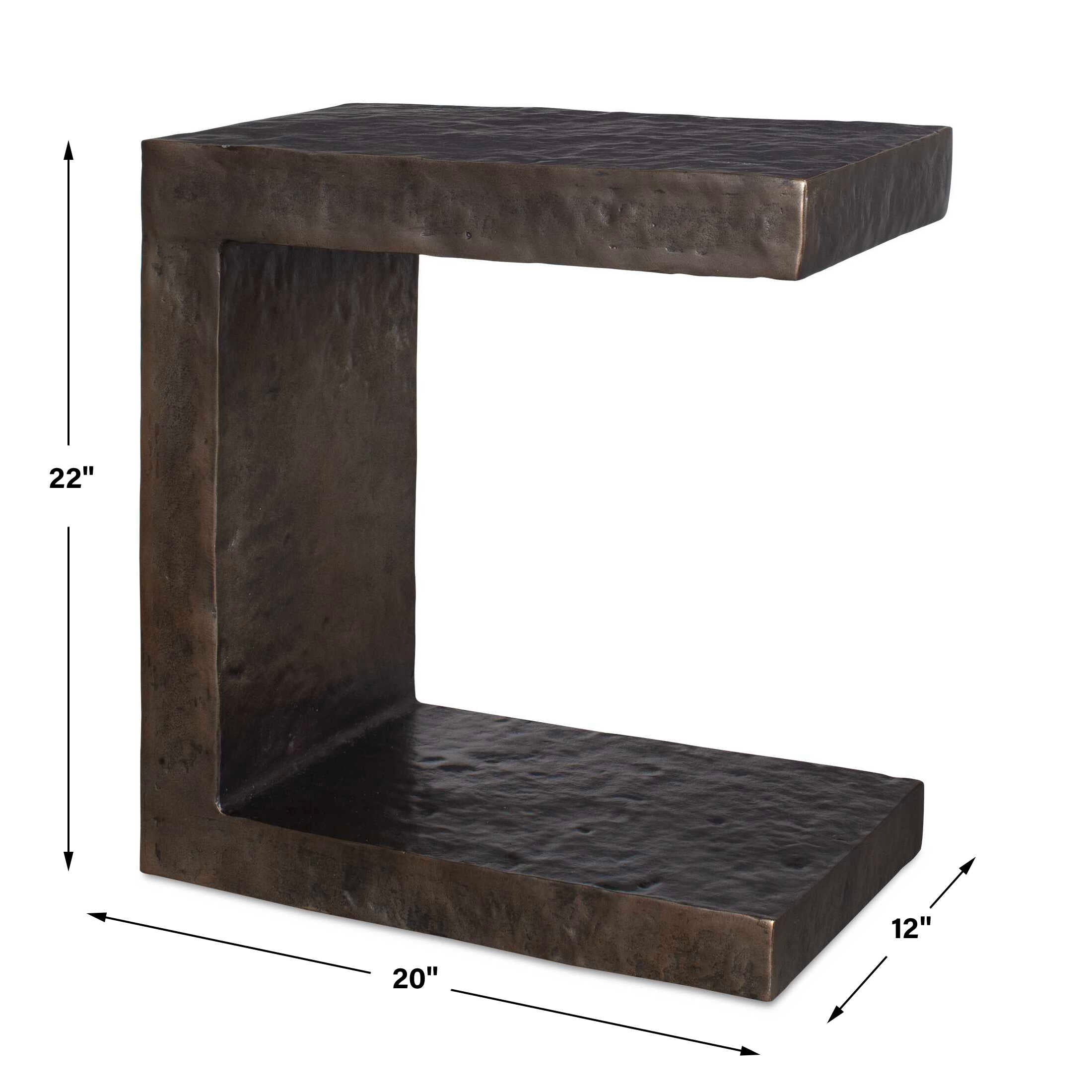 Obra Bronze Outdoor Side Table