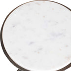 Tilton White Marble Accent Table