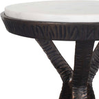 Tilton White Marble Accent Table
