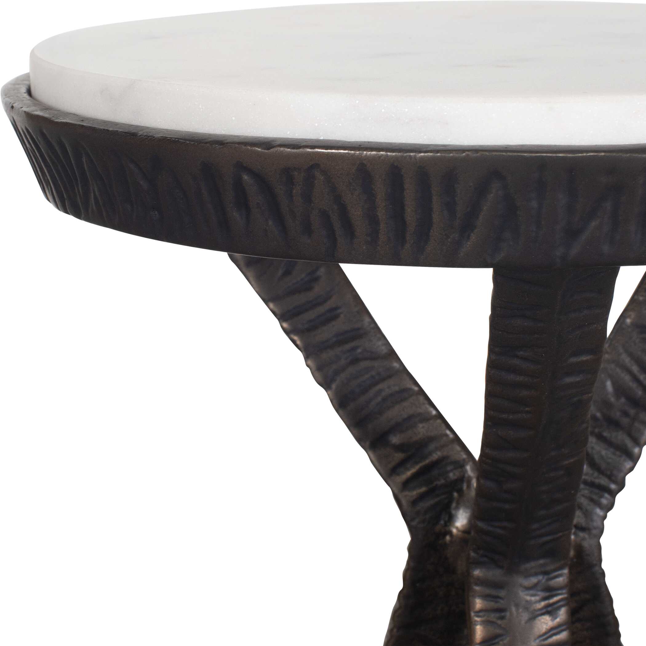 Tilton White Marble Accent Table