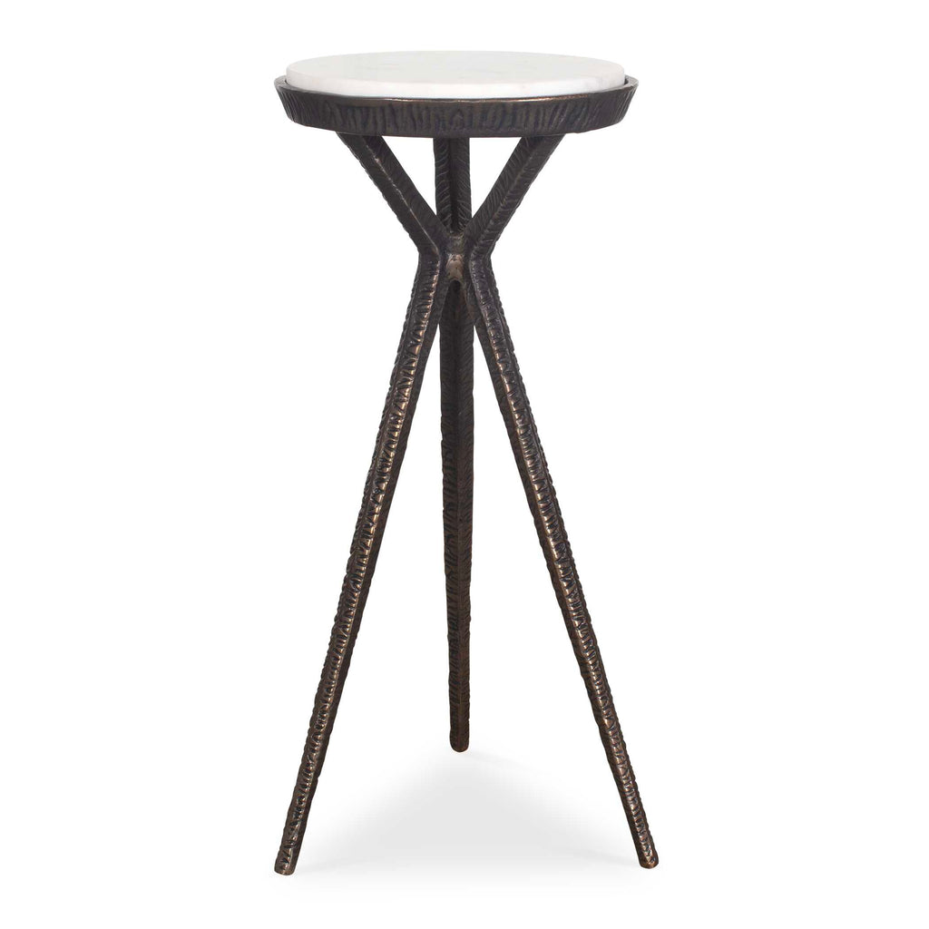 Tilton White Marble Accent Table