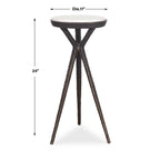 Tilton White Marble Accent Table
