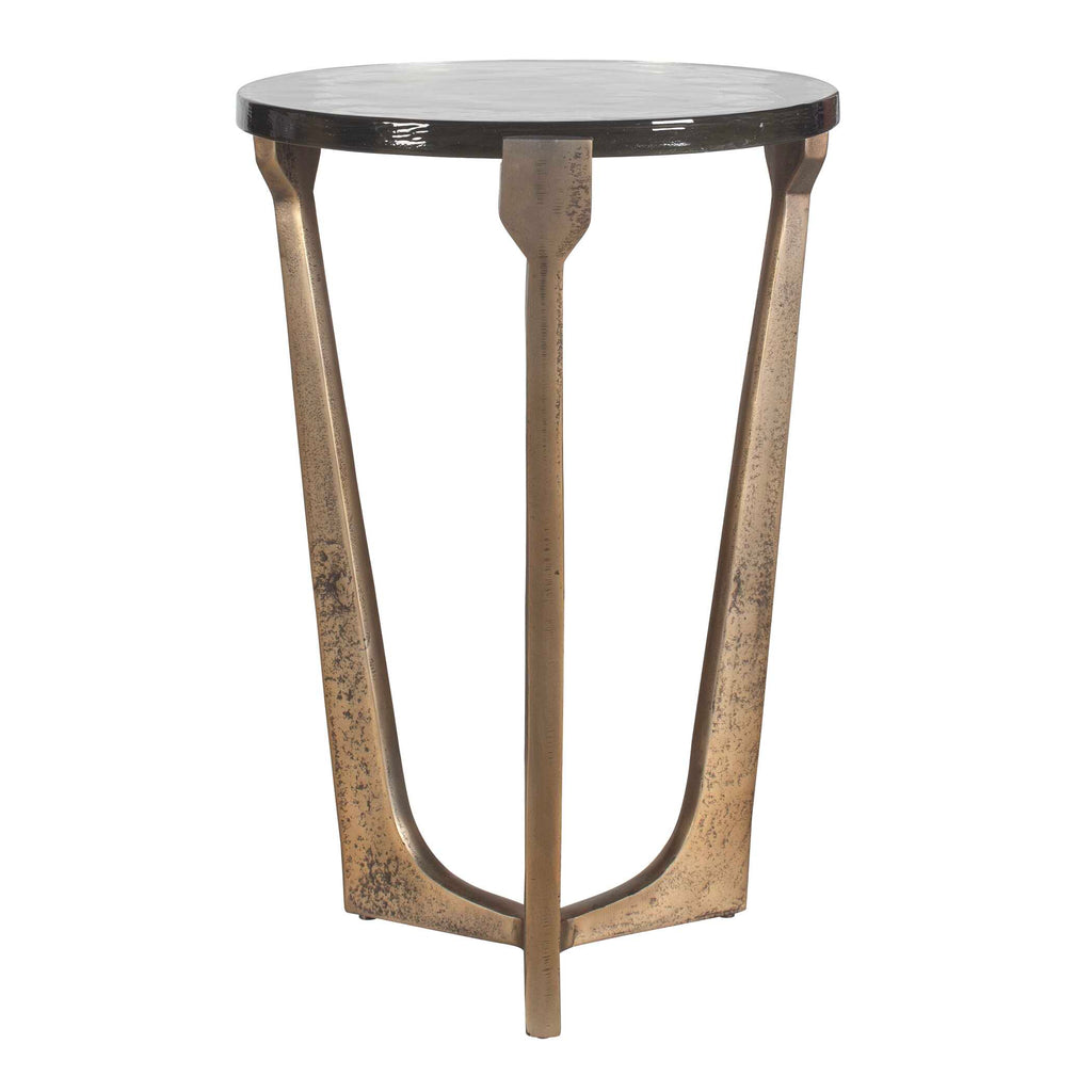 Bohdi Outdoor Brass Accent Table