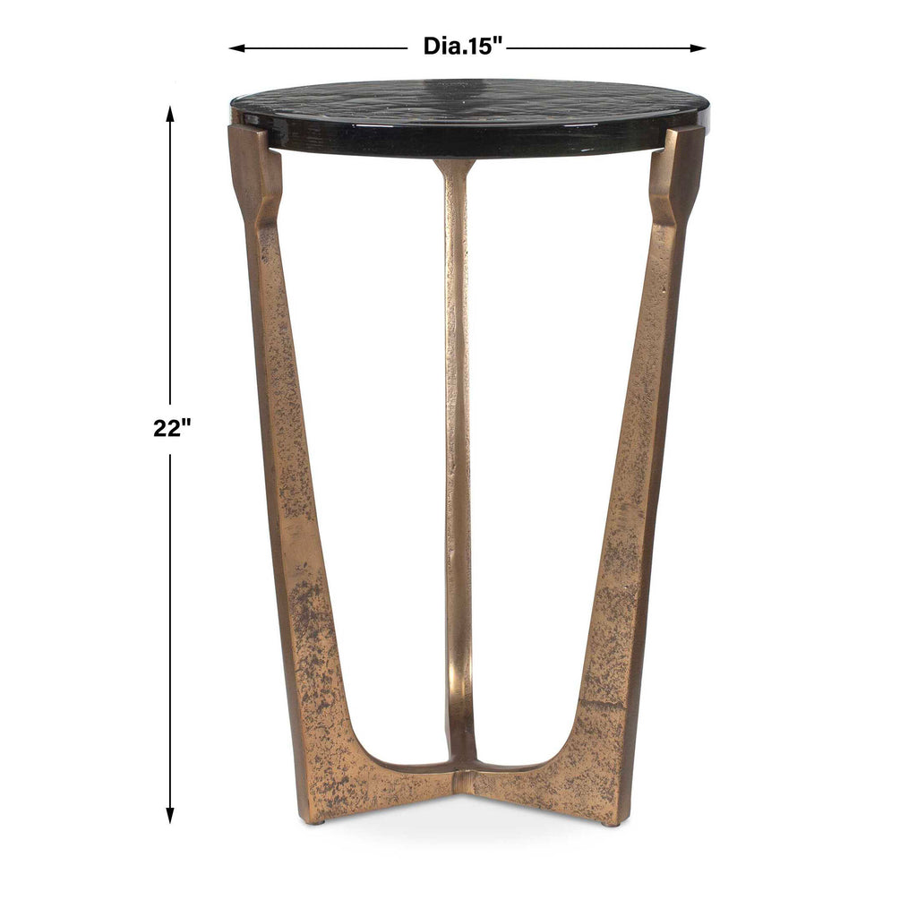 Bohdi Outdoor Brass Accent Table