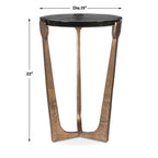 Bohdi Outdoor Brass Accent Table