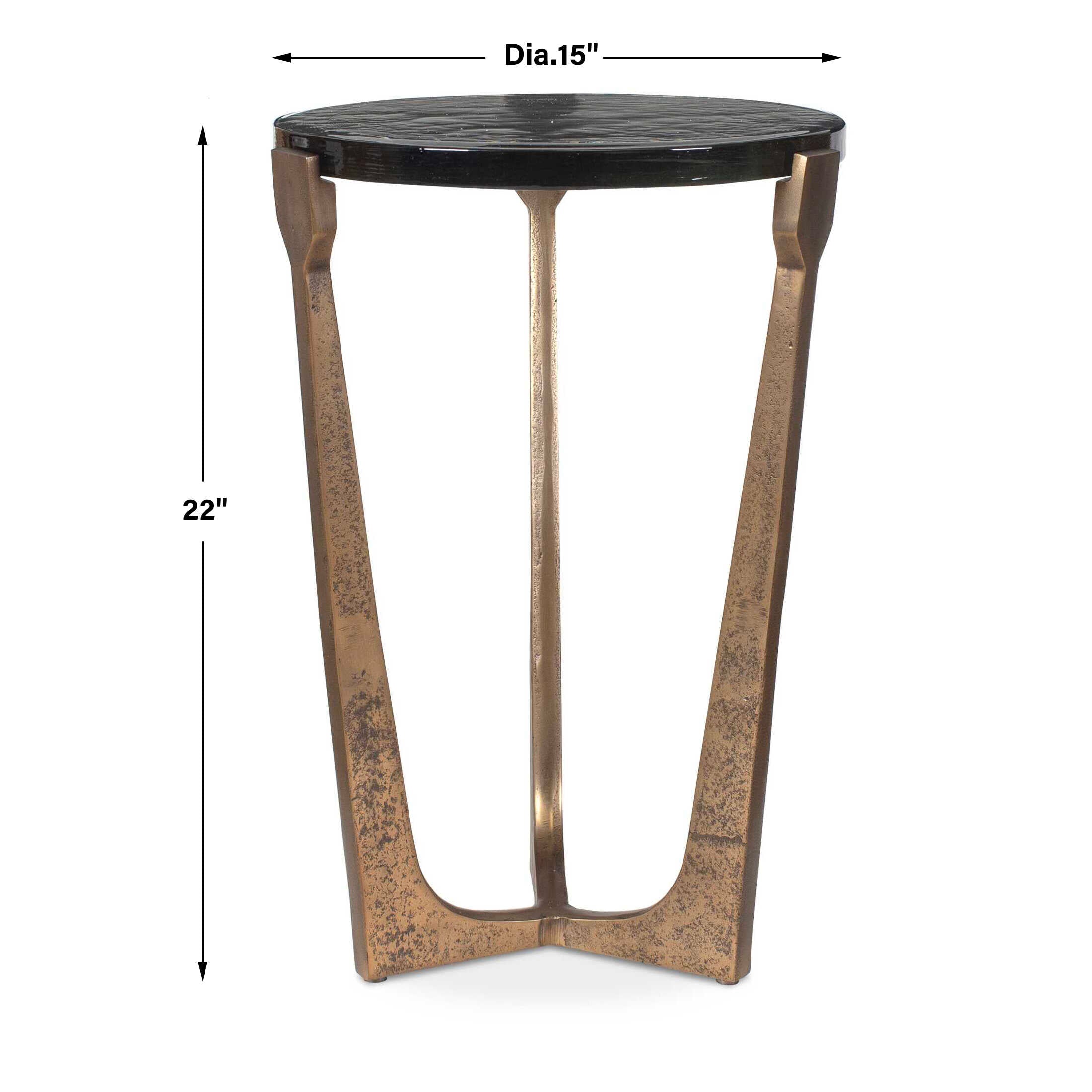 Bohdi Outdoor Brass Accent Table